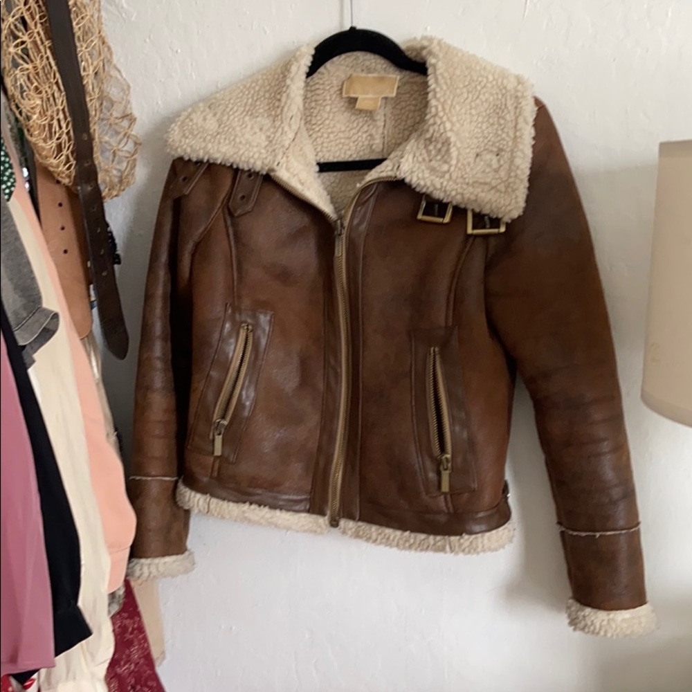 MICHAEL KORS lambskin bomber jacket